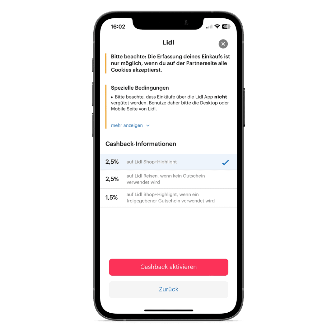 Lidl Gutschein Trick Jeden Monat 10€ + 5,5 Cashback!
