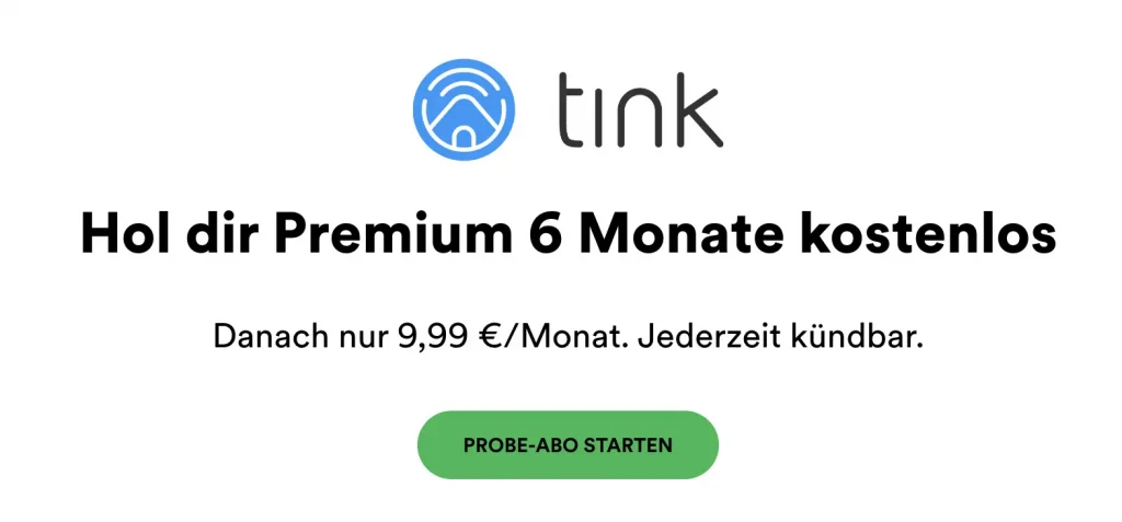 Tink inklusive Spotify Premium 6 Monate kostenlos